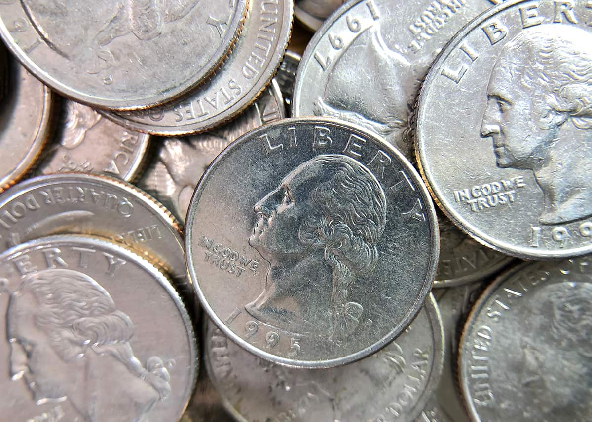 5 US Quarter Coins