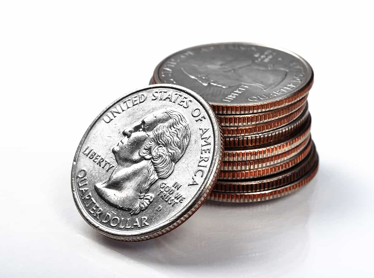 10 Quarter Dollar Coins