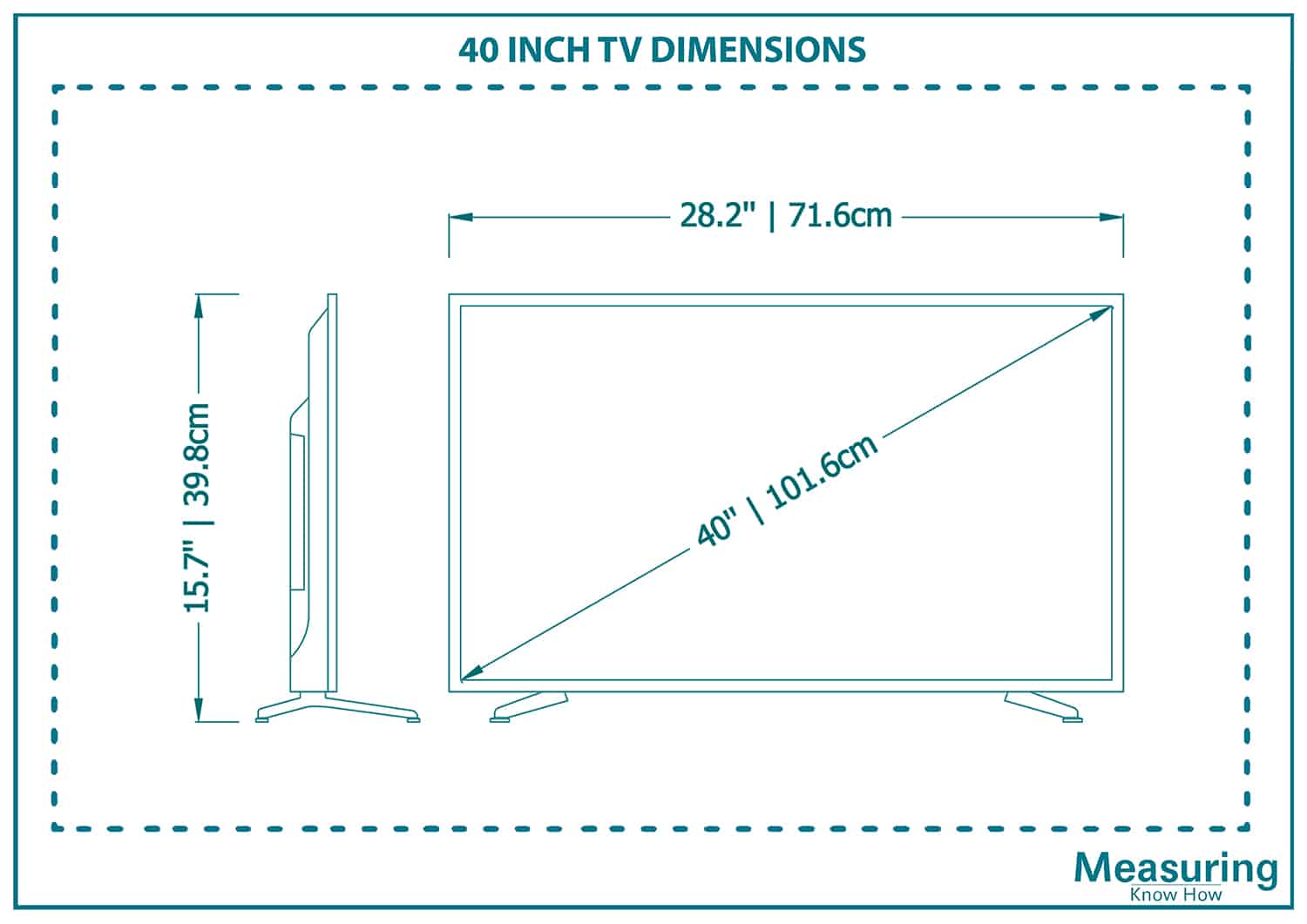 What Are the Average 40 inch TV Dimensions? MeasuringKnowHow