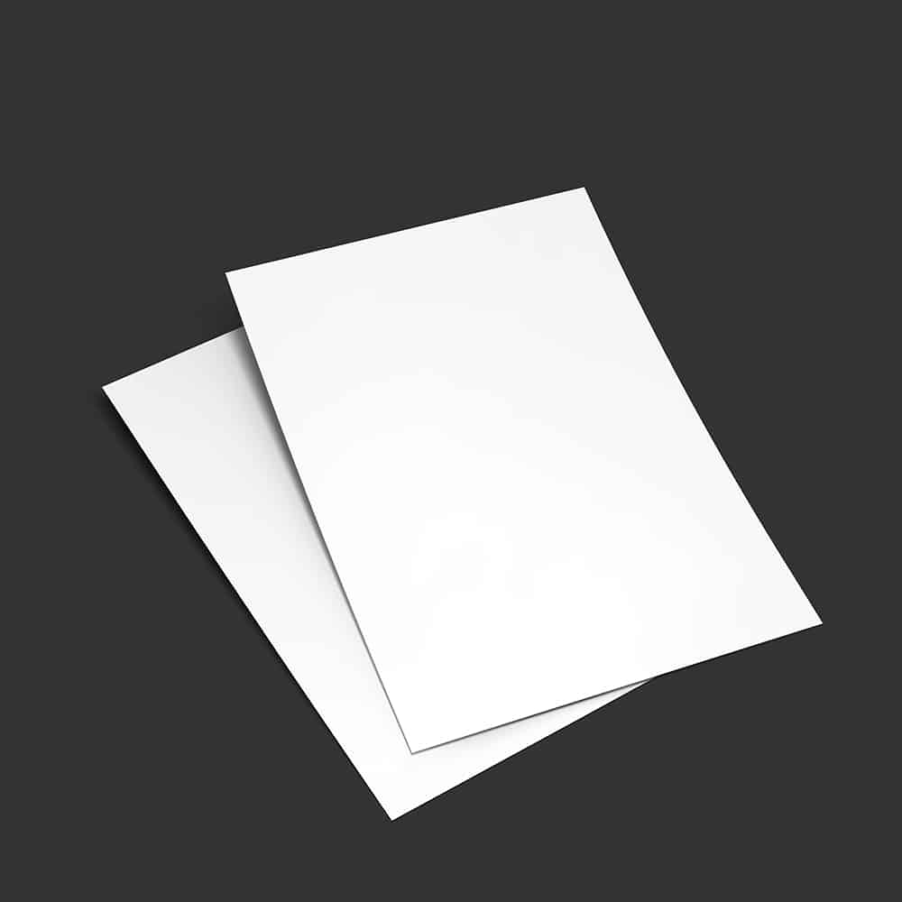 2 Sheets of Letter Paper