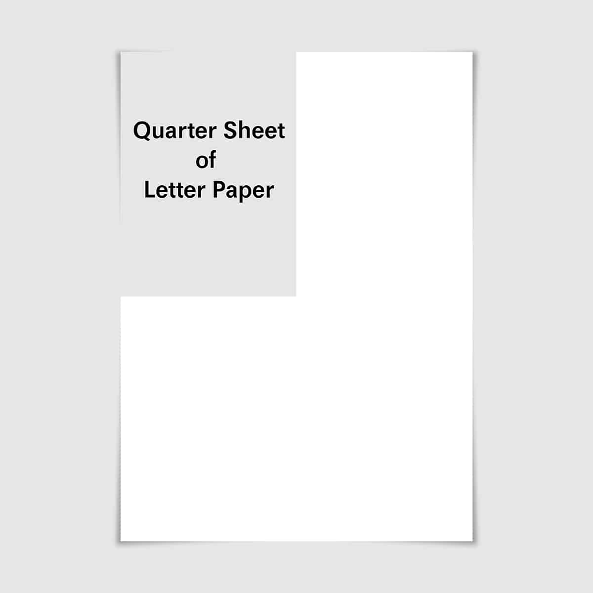 Quarter Sheet of Letter Paper