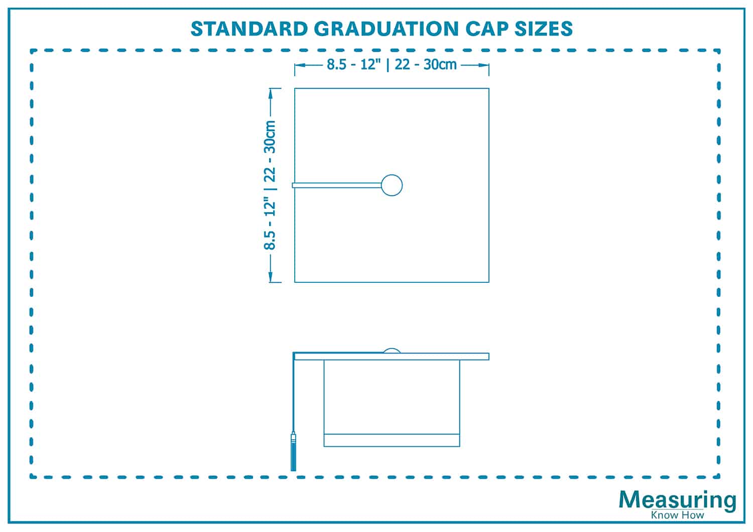 Standard graduation cap sizes