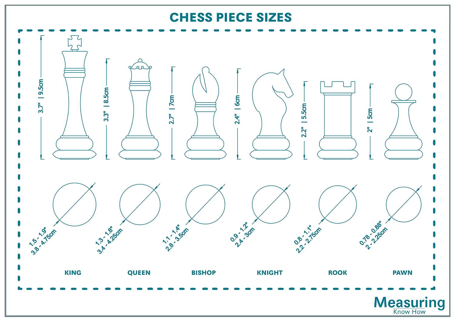 Chess piece sizes