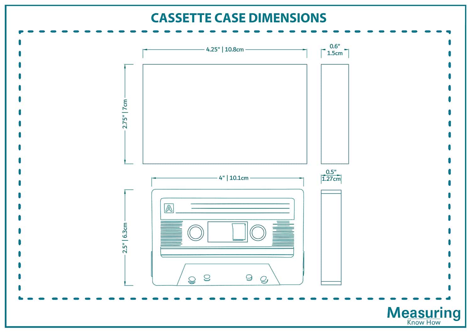 Cassette case dimensions