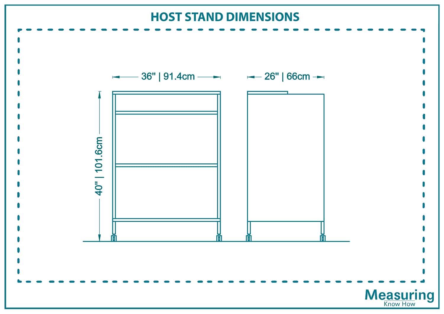 Host stand dimensions