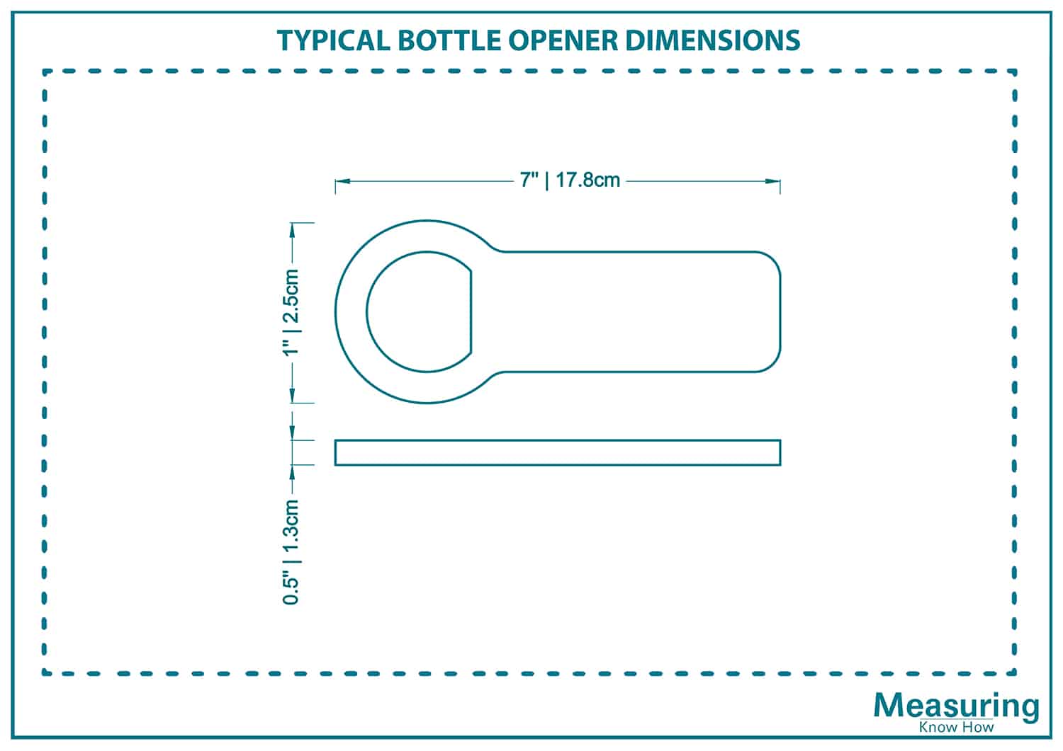 Typical bottle opener dimensions