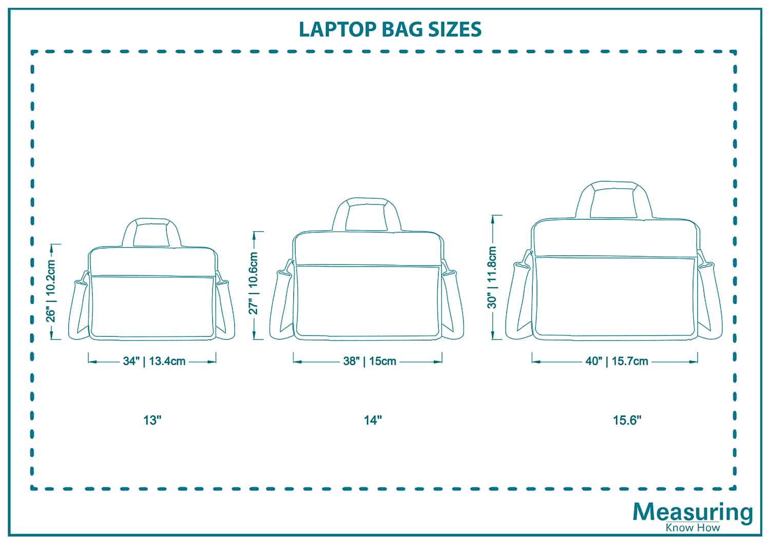 Laptop bag sizes