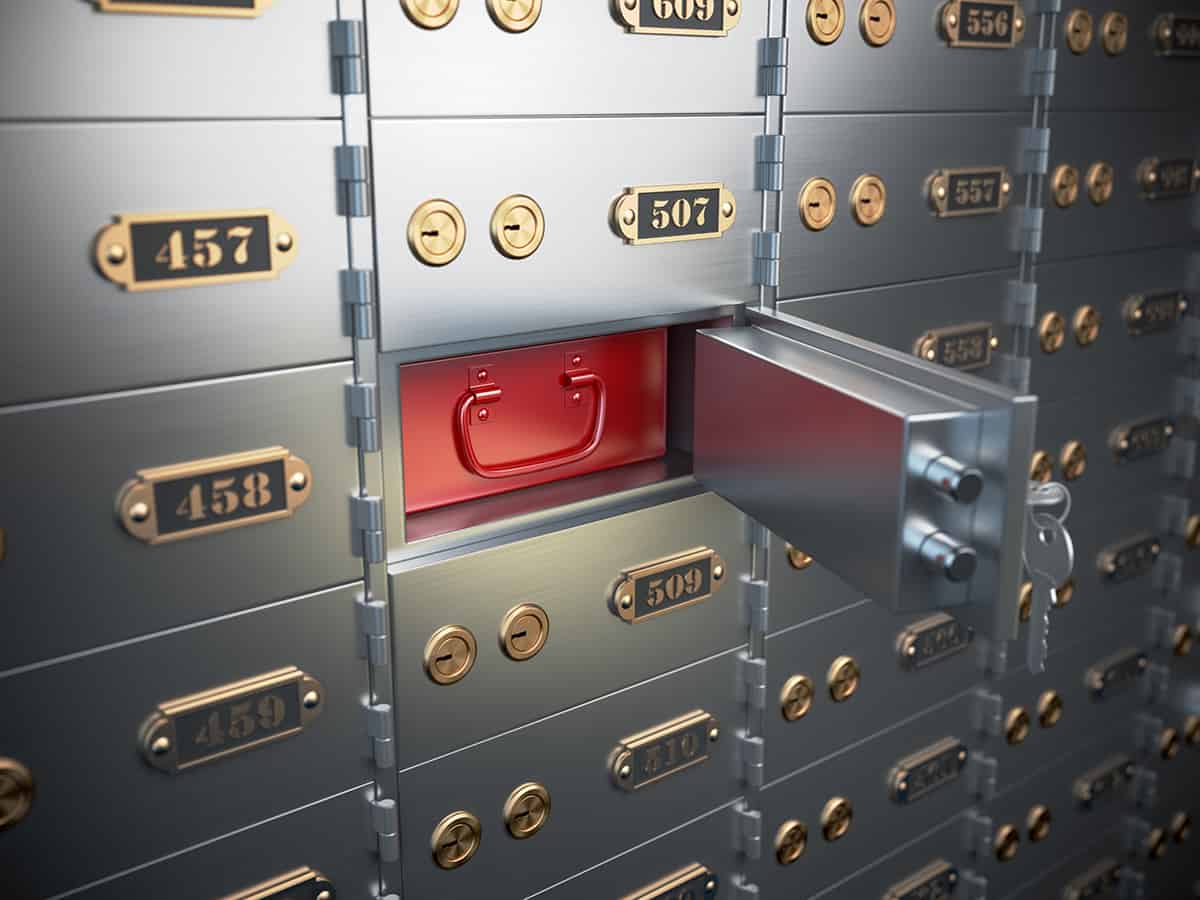 Safe deposit box dimensions