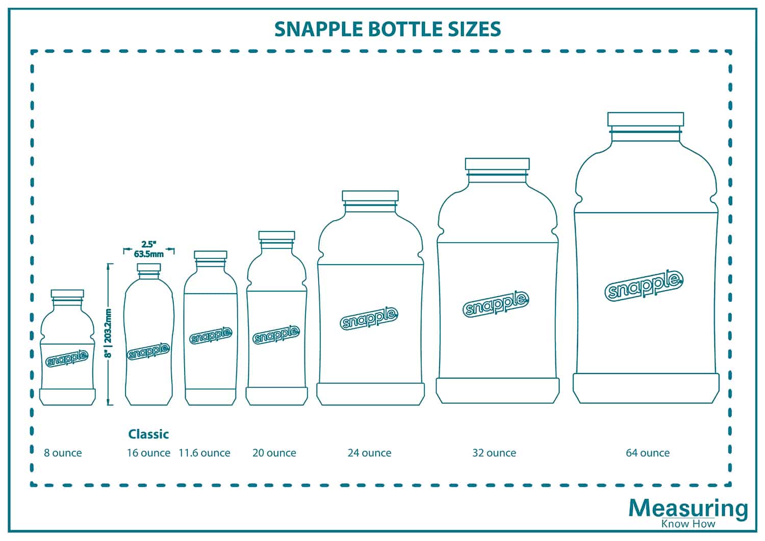 Snapple bottle sizes
