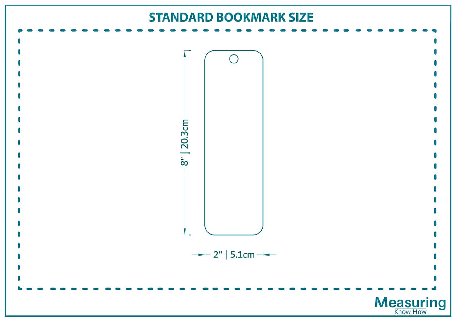 Standard bookmark size