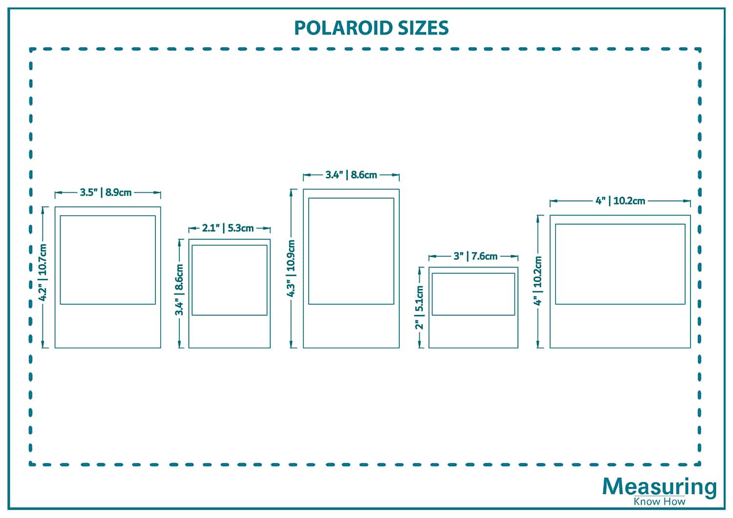 Polaroid sizes