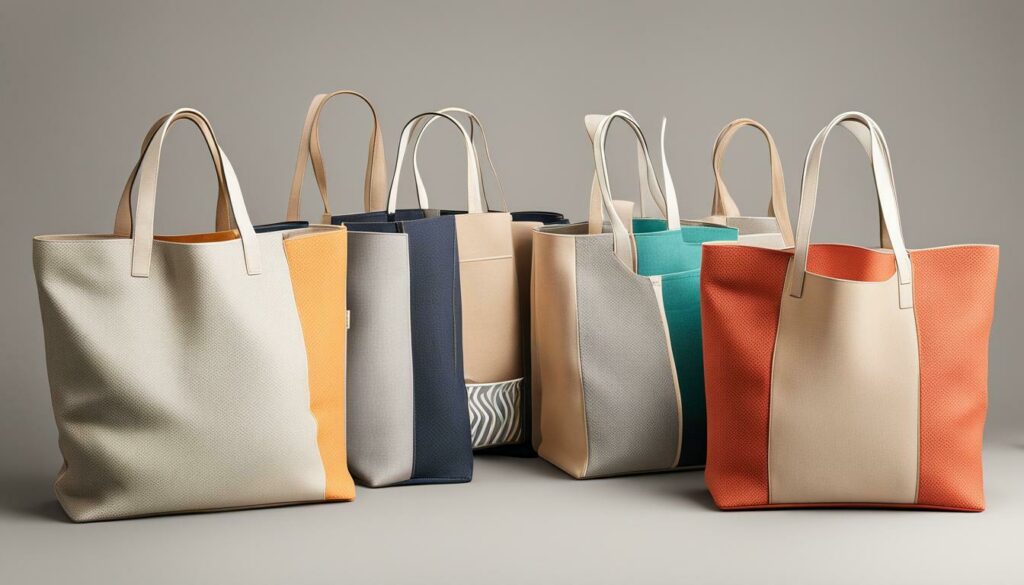Custom tote bag in various sizes