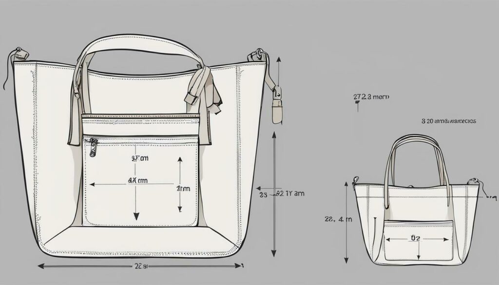 how to measure tote bag dimensions