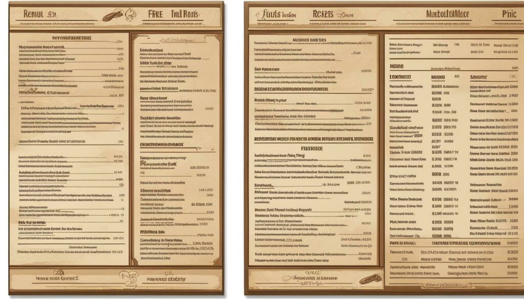 menu customization