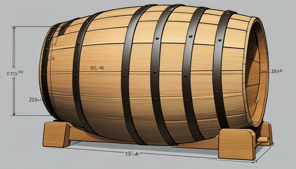 typical bourbon barrel dimensions