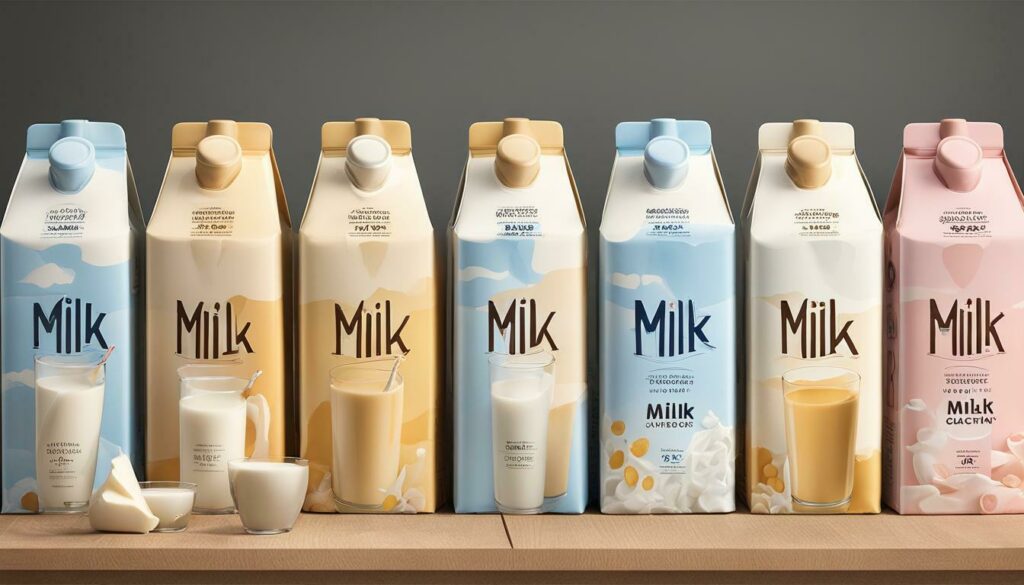 various milk carton sizes