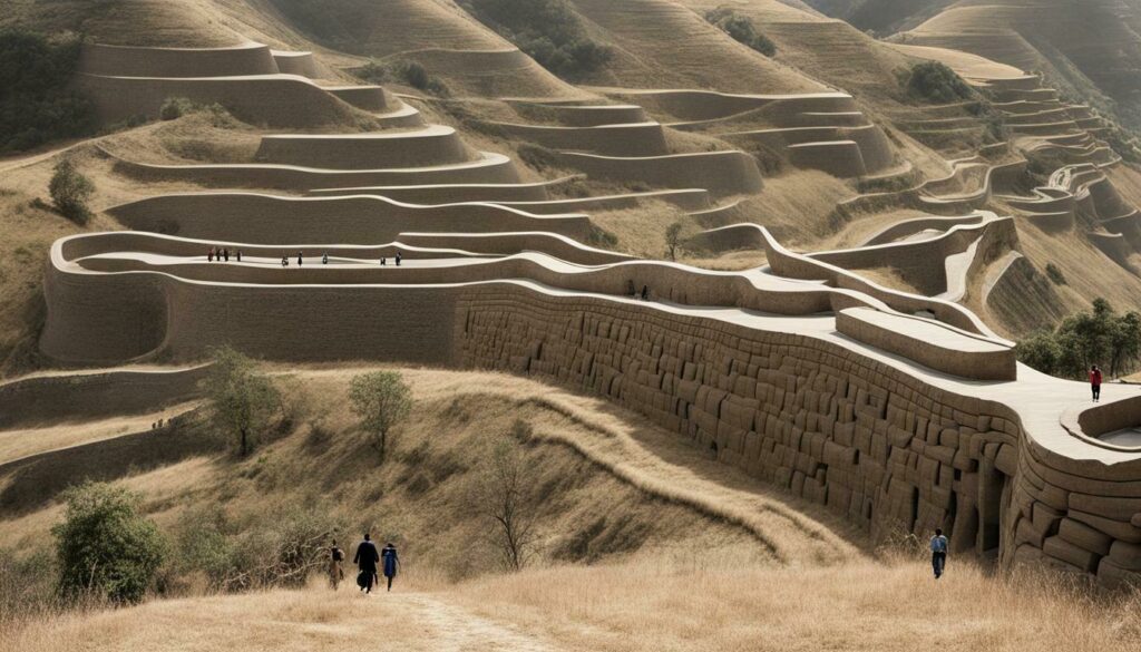 3-kilometer long wall in China