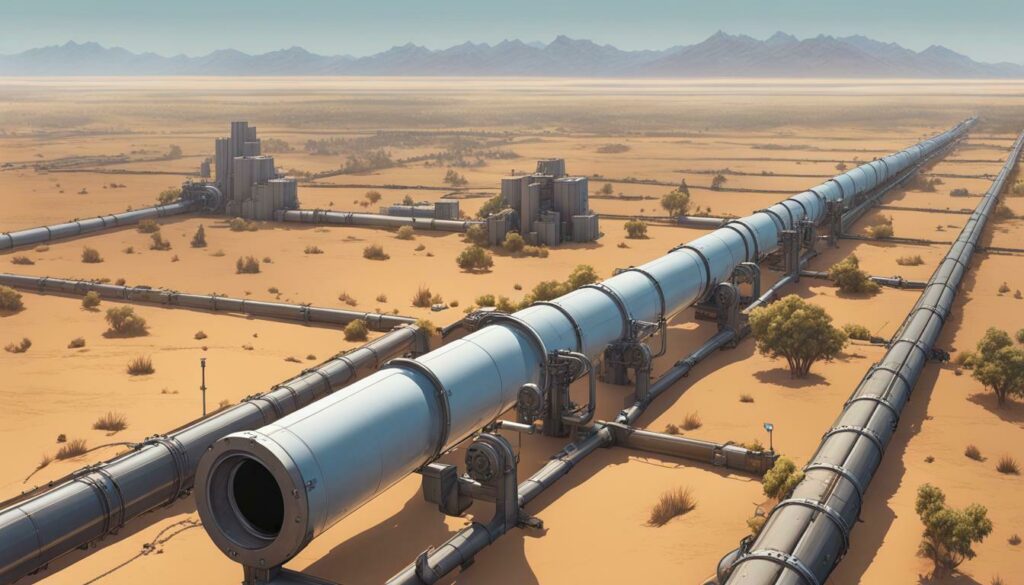3 kilometers long pipelines