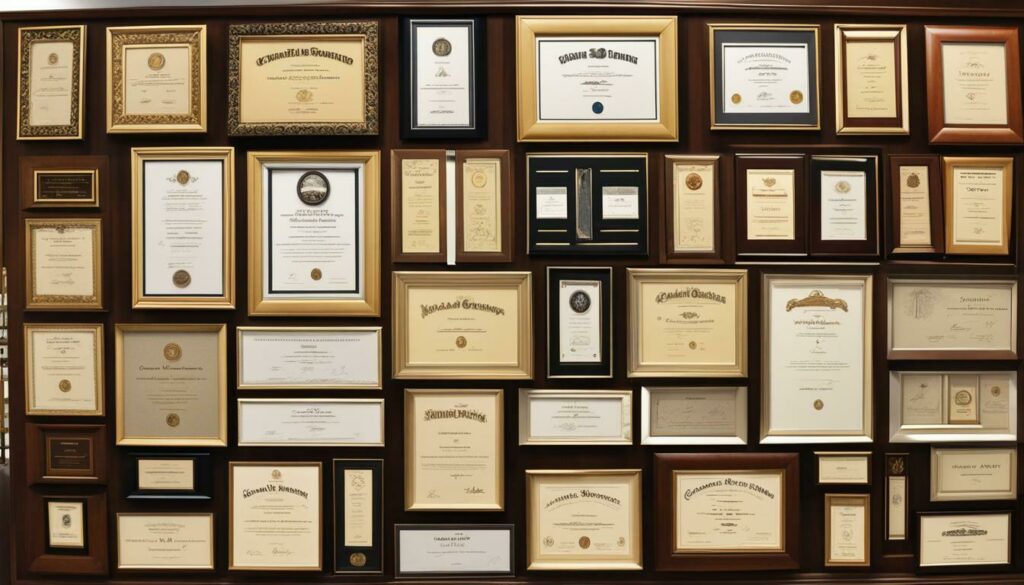 Diploma frame materials and styles