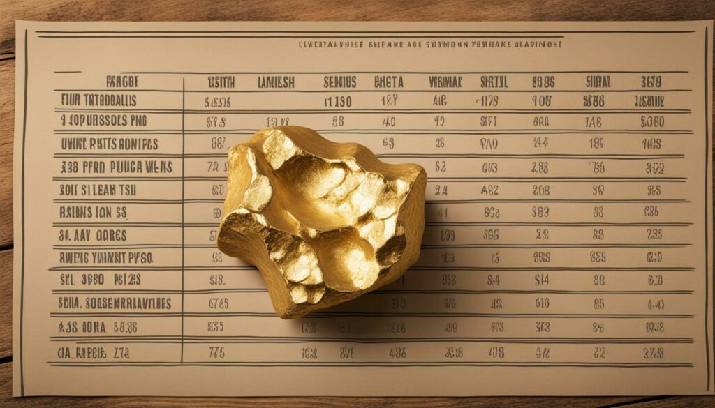 Gold Nugget Price Guide
