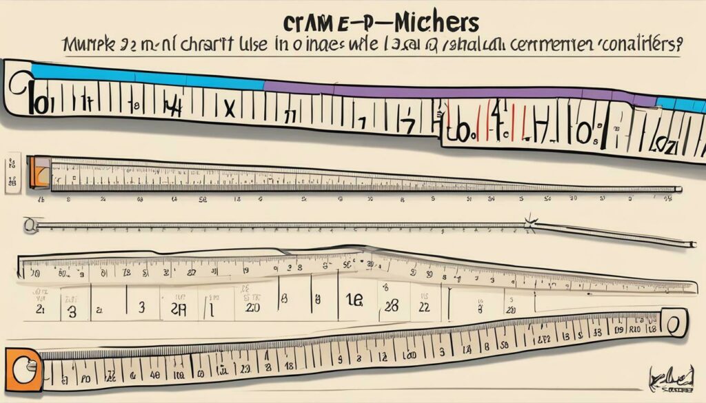 Inches to Centimeters Conversion Chart