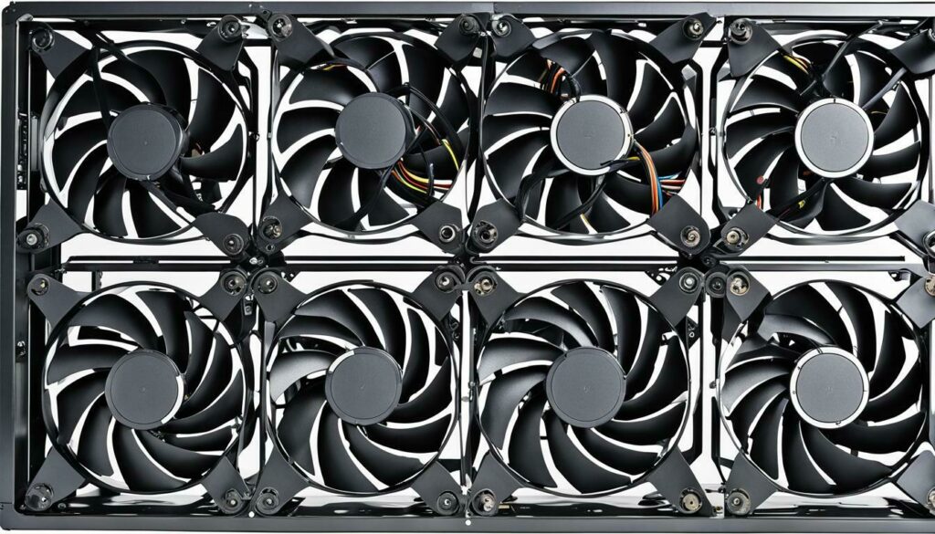 Optimal case fan sizes for cooling