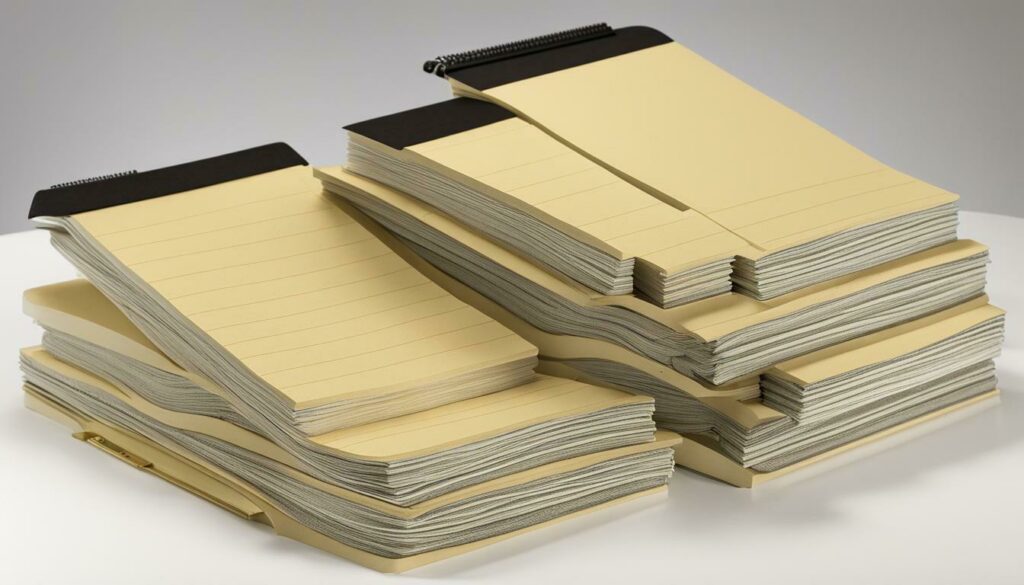 Thick and Thin Legal Pads