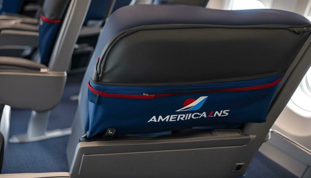 american airlines bag size under seat