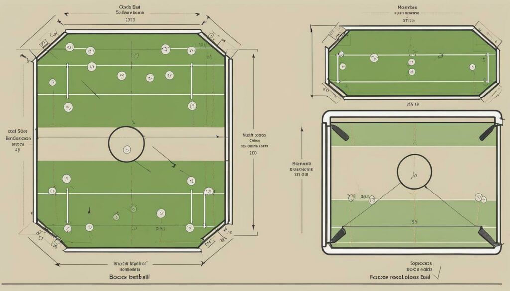 bocce ball court size regulations