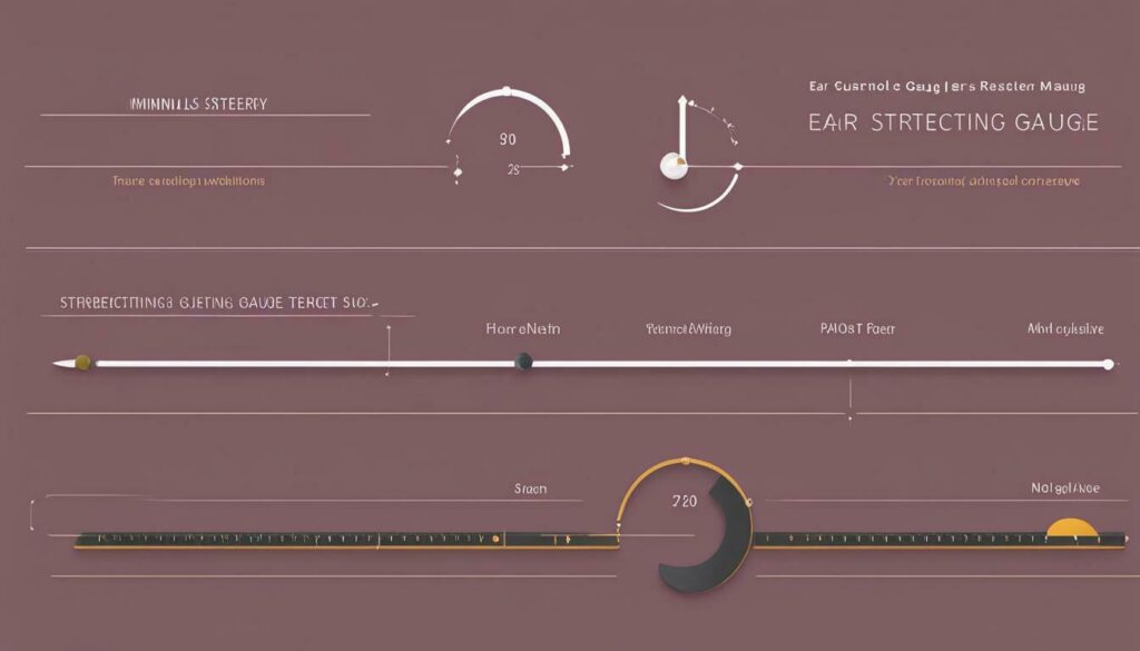 ear stretching gauge size chart