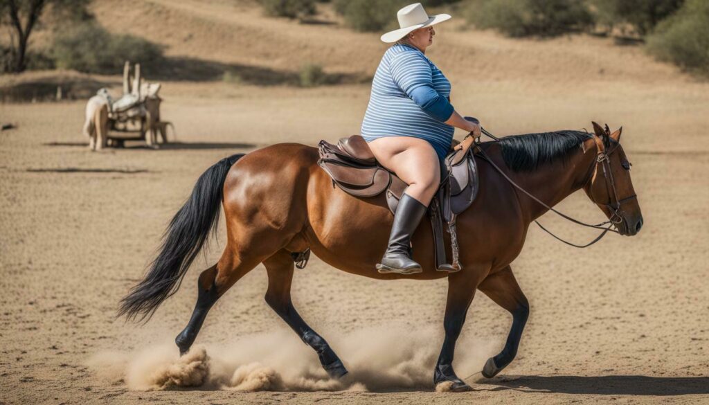 exceeding weight limit for horse riding
