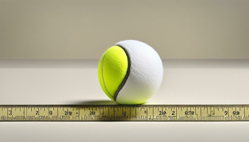 measuring tennis ball size