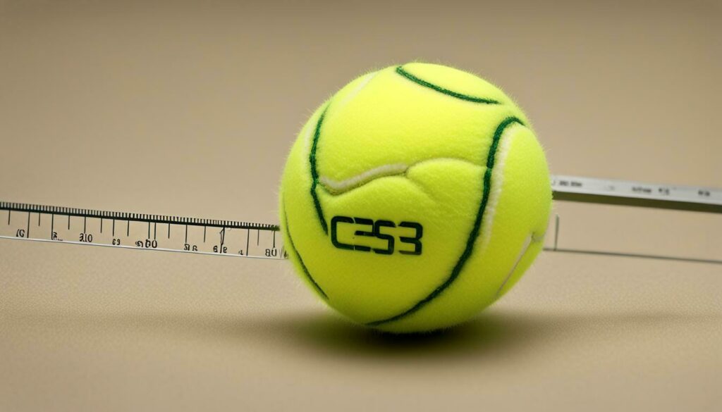 official tennis ball size