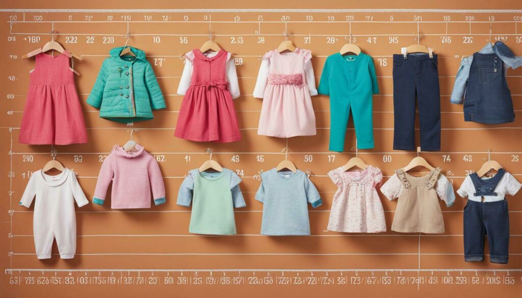 size chart for children's clothing