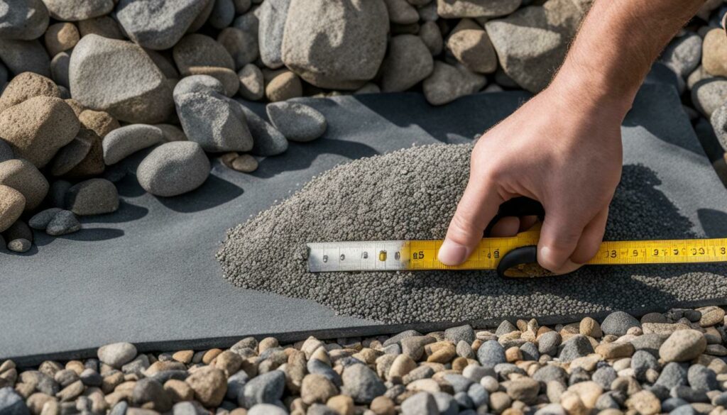 verifying gravel thickness