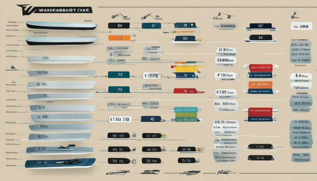 wakeboard size chart