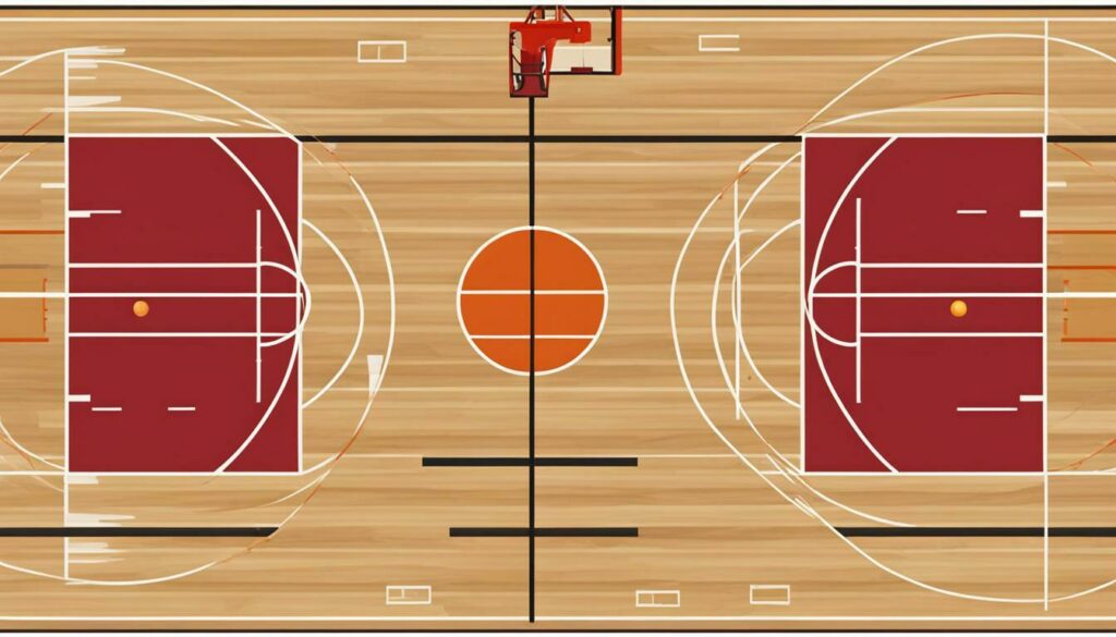 3 point line location in NCAA and NAIA