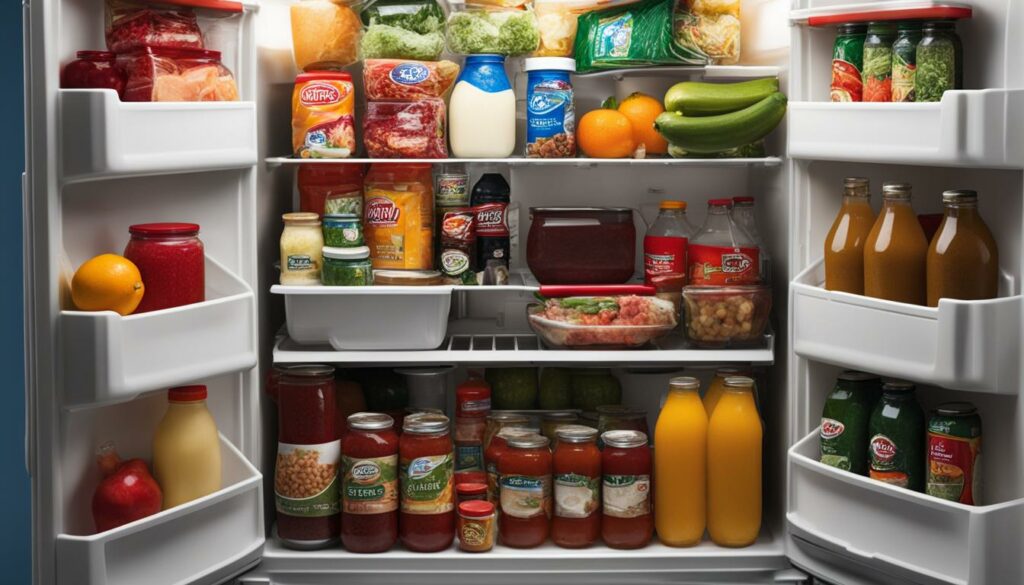 A medium-sized refrigerator