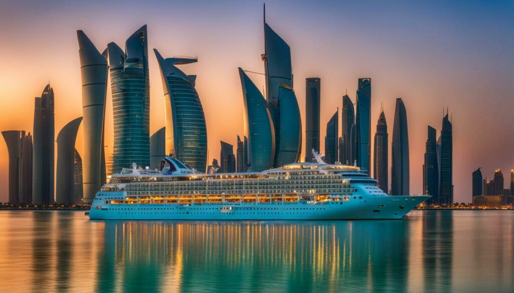 Cruise ship in Doha, Qatar