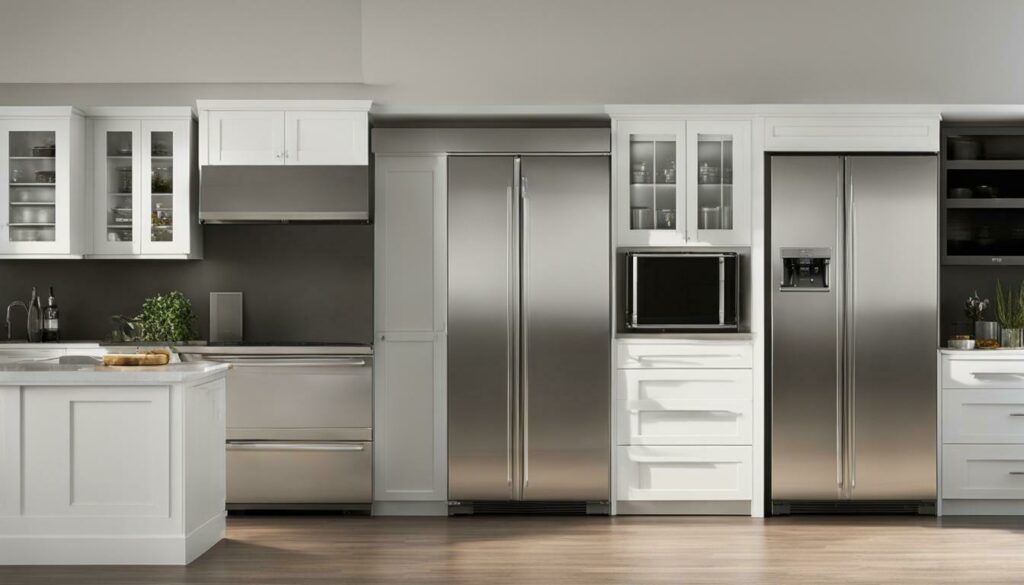 Four Standard Refrigerators