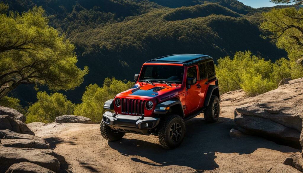 Jeep Wrangler with a removable roof panel
