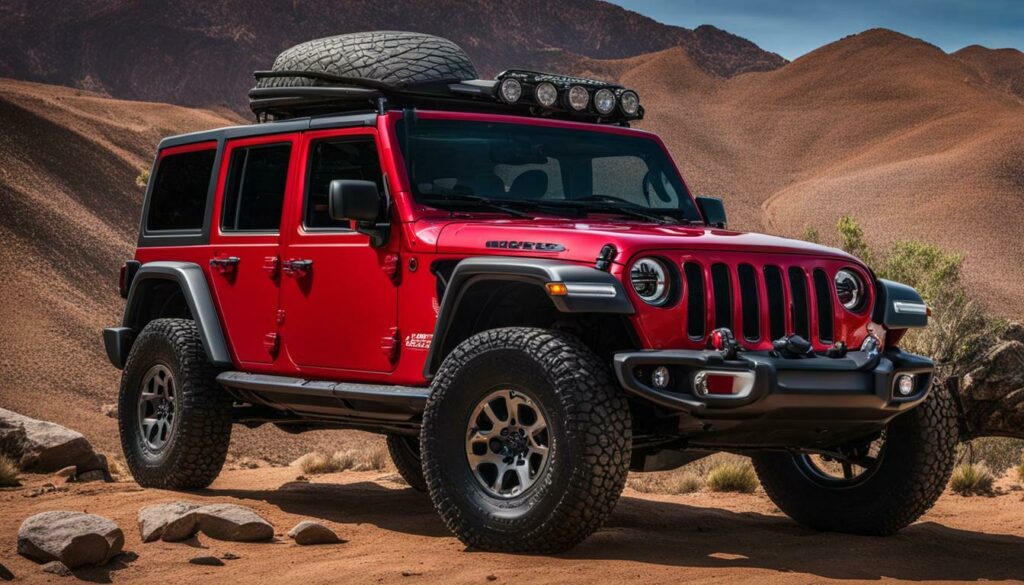 Jeep with heavy hard top
