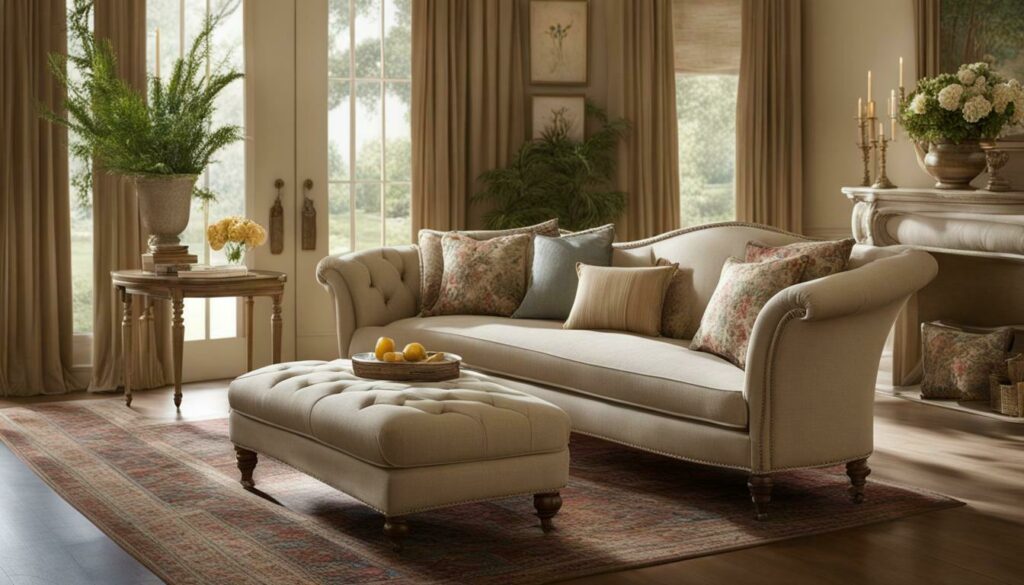 Ottoman and Chaise Lounge