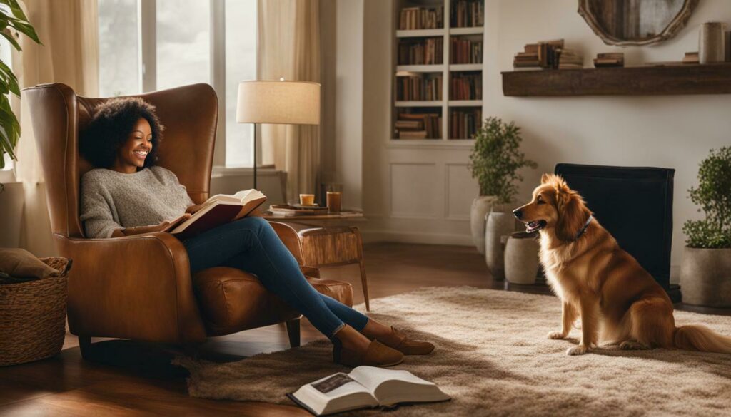 Reading with dog