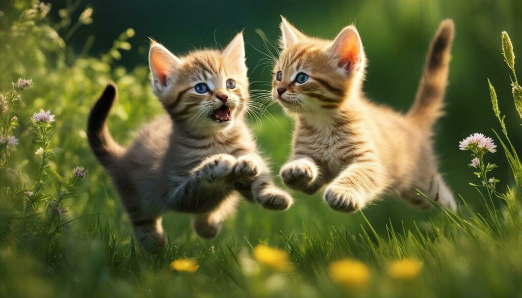 Running and Playing Kittens