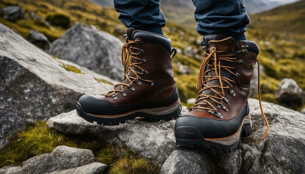 Sturdy hiking boots