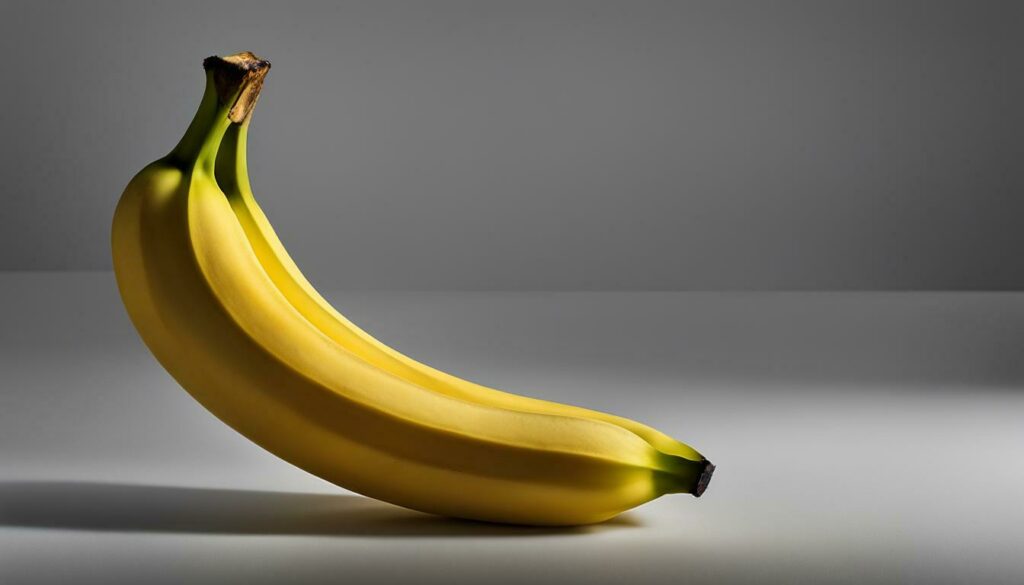 a common banana with 6-inch length
