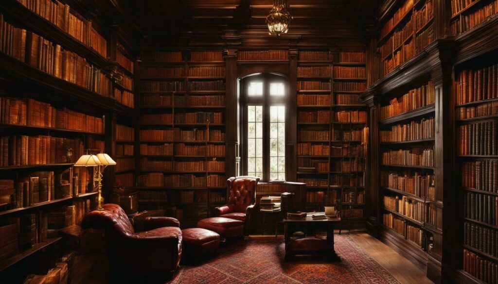a library of unread books