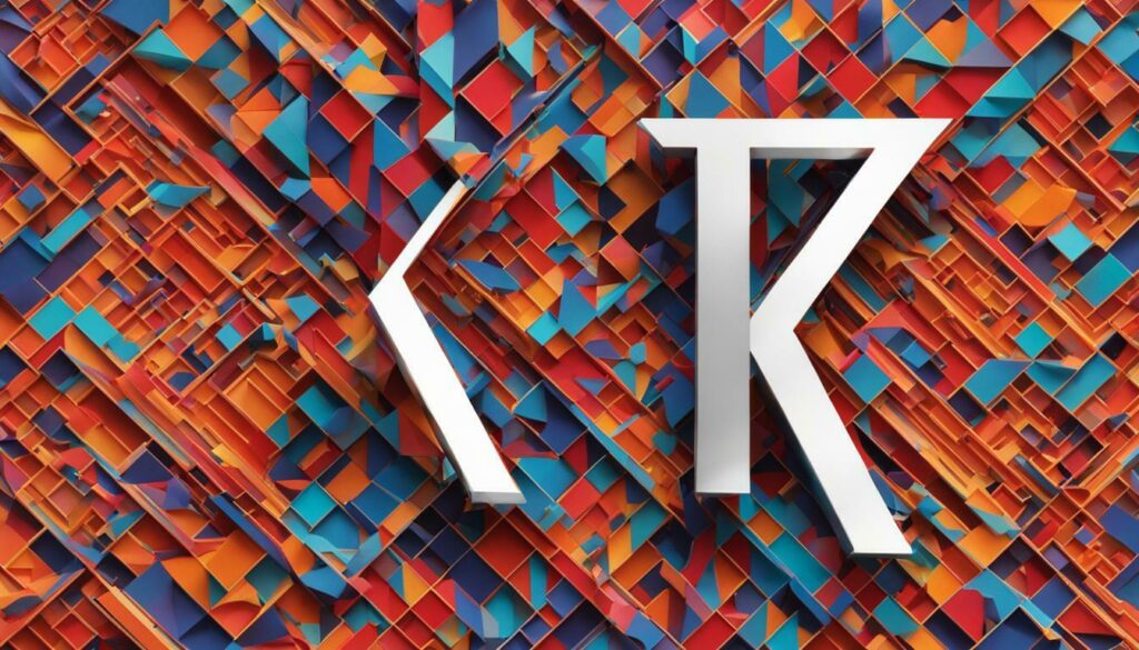 k used after a word