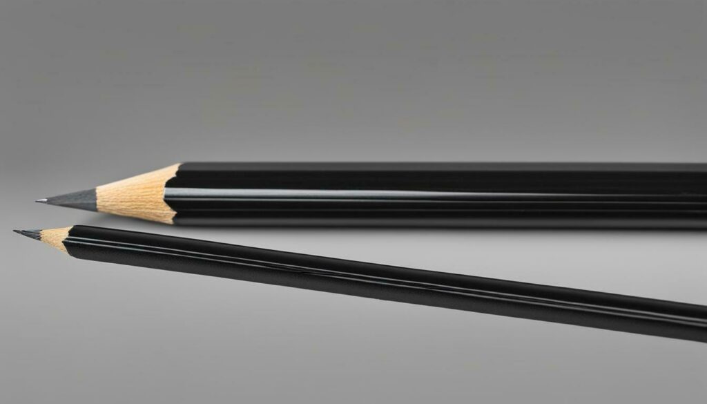 standard pencil, 5 inches in length